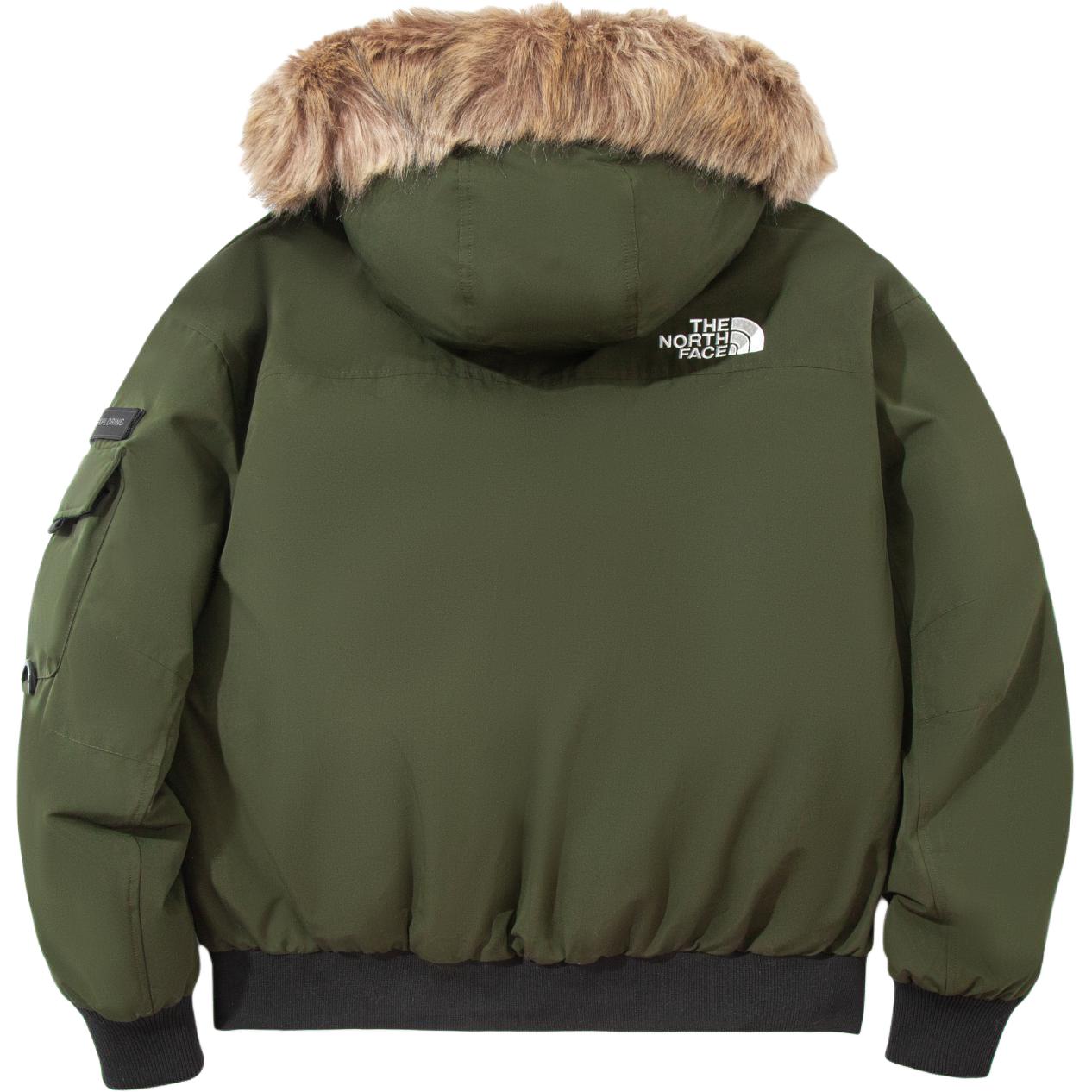 TNF Unisex Comfortable Zip-Up Hooded Down Jacket Green NI1DP56E 圖 3