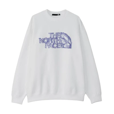 TNF Unisex Crewneck Soft Quick-Dry Long Sleeve Sweatshirt White NT12441R-W
