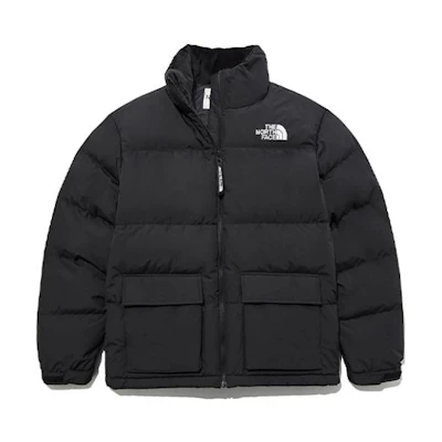 TNF Unisex Down Jacket Short Solid Color with Pockets NJ1DL59K