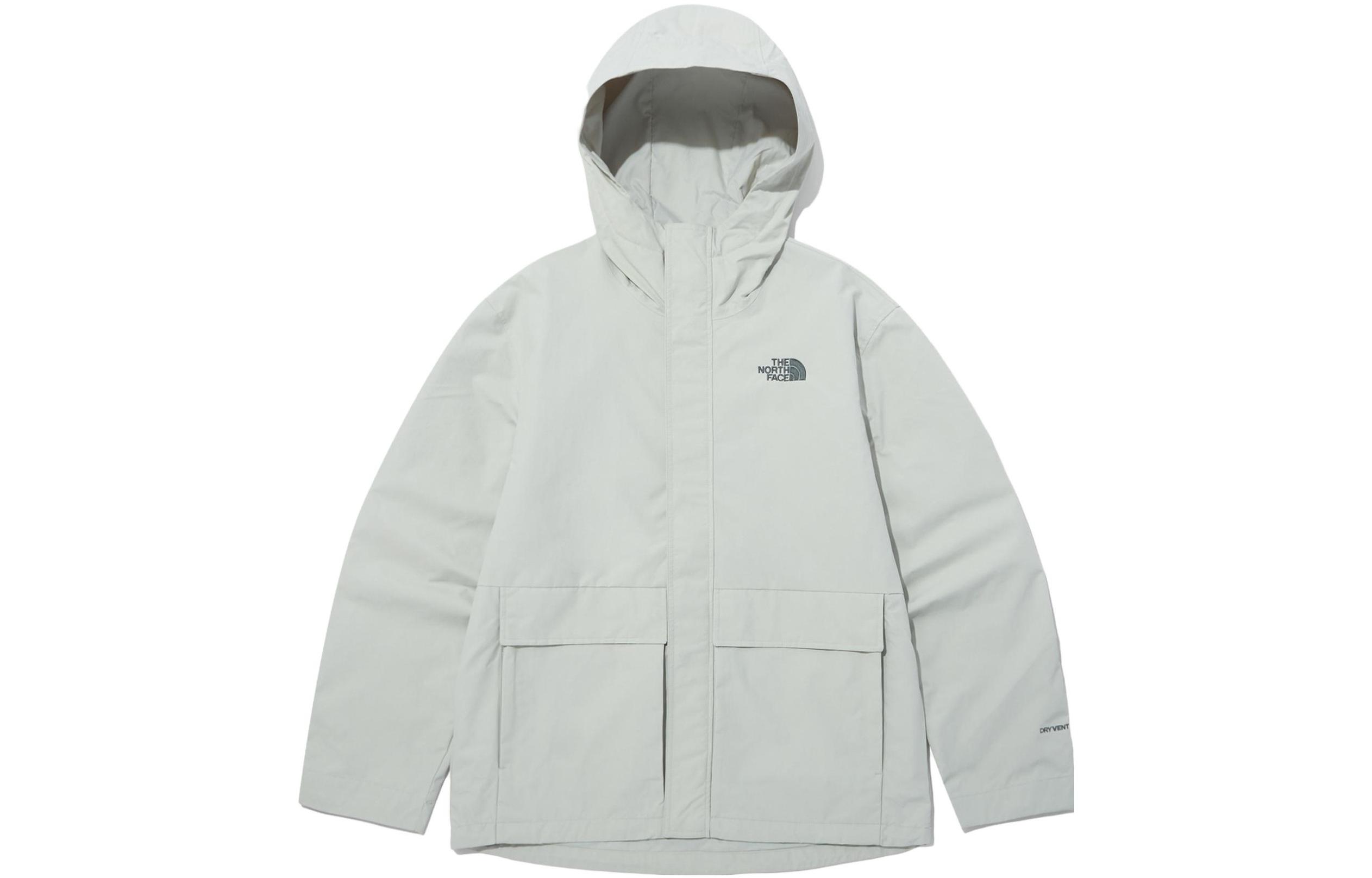 The North Face Unisex Gray Solid Zip-Up Hooded Track Jacket NJ2HP03C