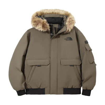 TNF Unisex Green Hooded Zip Fashion Down Jacket NI1DP51C