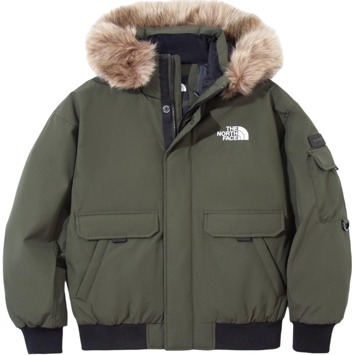 TNF Unisex Green Padded Hoodie Jacket NI1DP59D