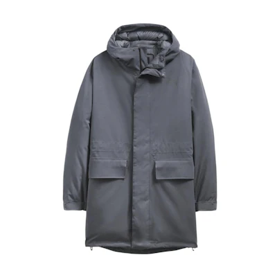 TNF Unisex Grey Hooded Long Sleeve Casual Parka NF0A5GD7-174
