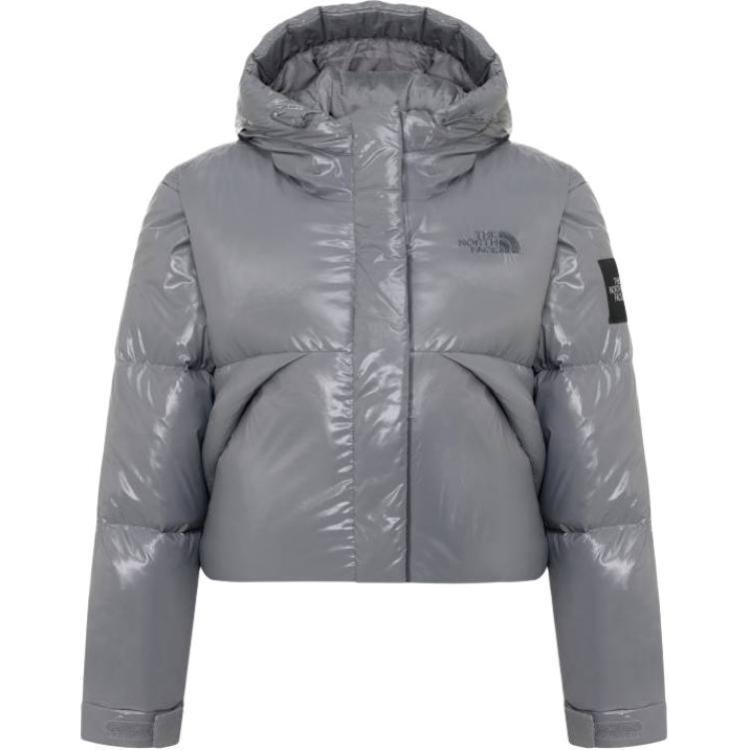 Order Chaqueta Unisex con Capucha Gris The North Face Logo, Manga Larga y Cremallera. NJ1DQ81L