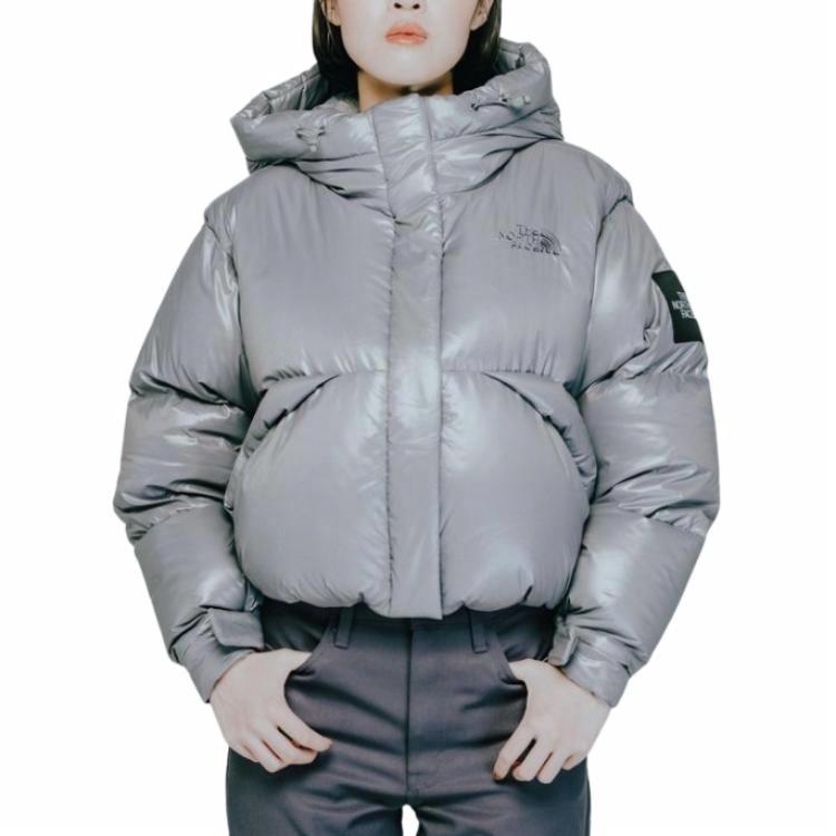 Details for Chaqueta Unisex con Capucha Gris The North Face Logo, Manga Larga y Cremallera. NJ1DQ81L