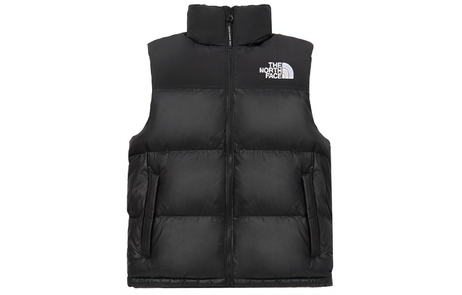 The North Face Unisex Logo Embroidered Windproof Padded Vest Black NV3NP55A