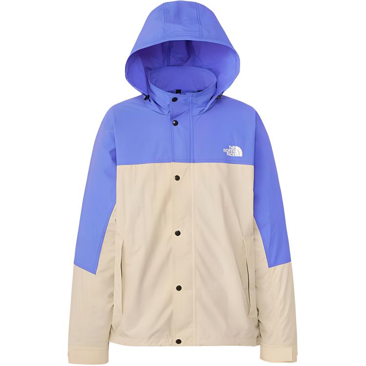 TNF Unisex Logo Panel Zip Hoodie Jacket Gravel Solar Blue NP72131-GS