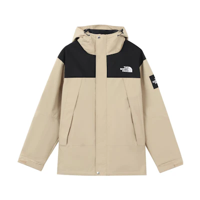 TNF Unisex Logo Patchwork Hoodie Jacket Cream NI3BN55K