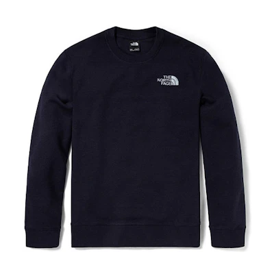TNF Unisex Logo Print Crewneck Pullover Sweatshirt Navy Blue NF0A7QTI-RG1