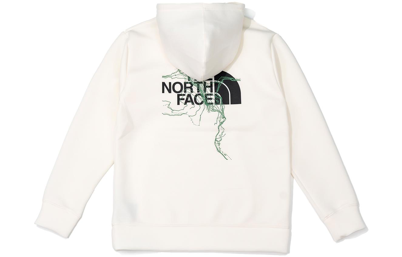 TNF Unisex Logo Print Hoodie White - Long Sleeve Pullover NF0A7WF1-N3N