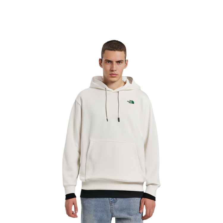 TNF Unisex Logo Print Hoodie White - Long Sleeve Pullover NF0A7WF1-N3N 圖 4