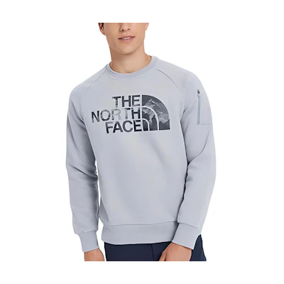 TNF Unisex Logo Print Knit Pullover Sweatshirt Gray NF0A3VUB-X8A