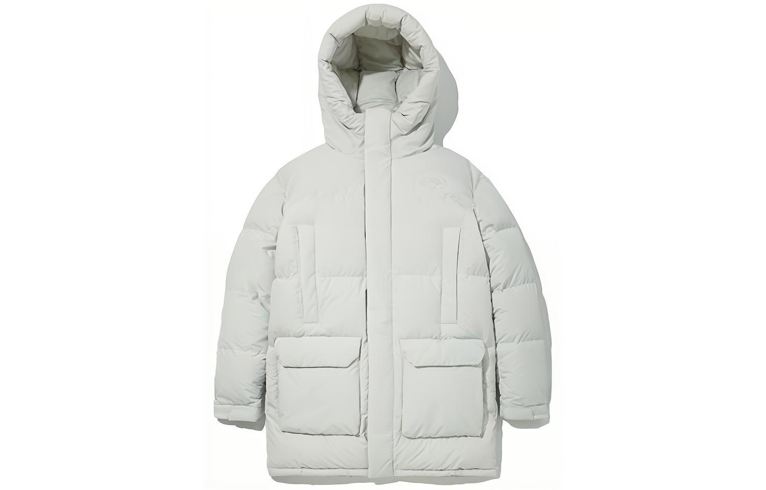 TNF Unisex Loose-Fit Logo Hoodie Jacket Solid White NJ1DM56L