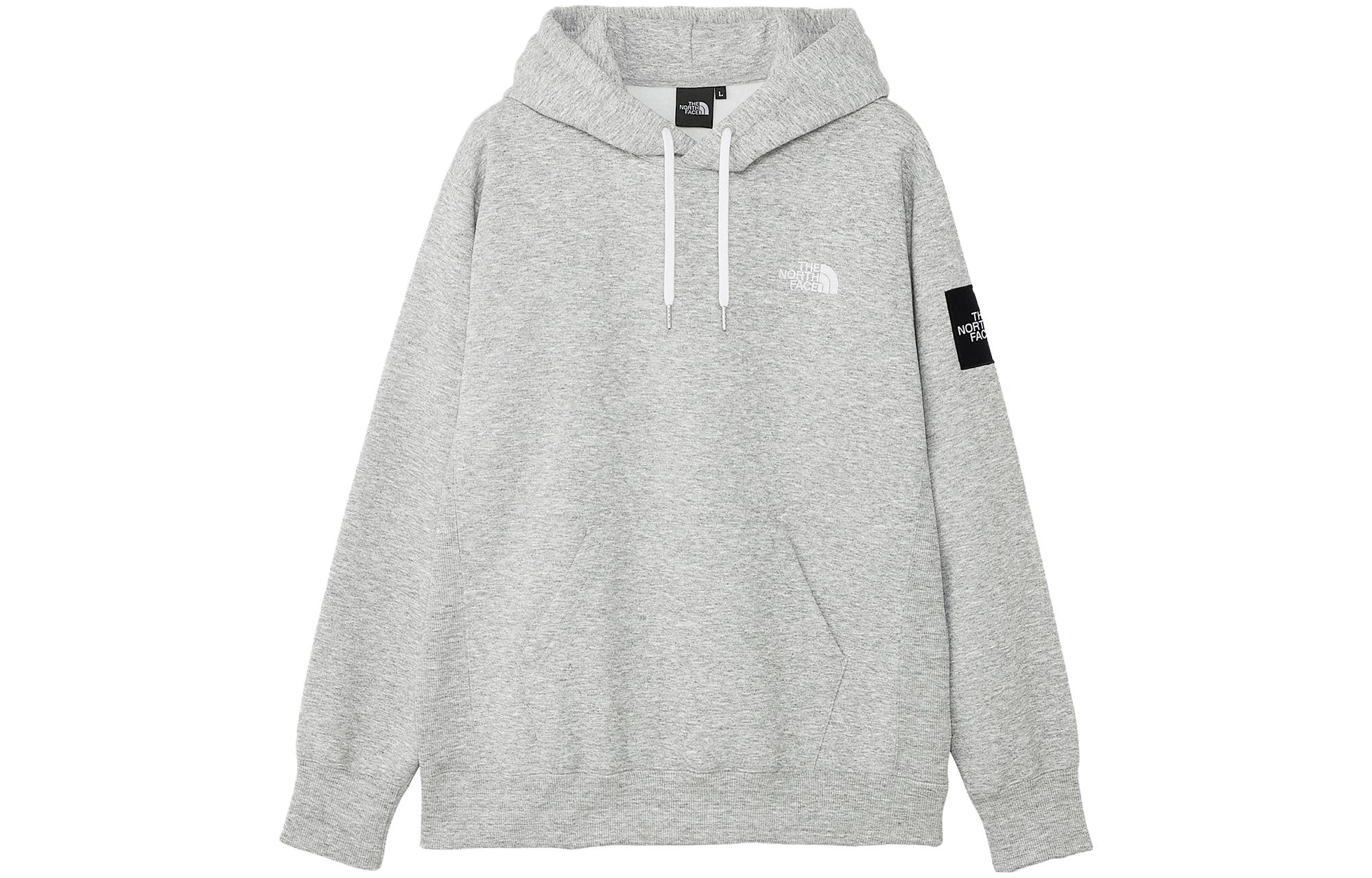 TNF Unisex Loose Fit Logo Embroidered Hoodie - Gray NT62338-Z