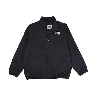 THE NORTH FACE Unisex Loose Fit Logo Embroidered Zip-Up Jacket Light Black NI3BP71Q