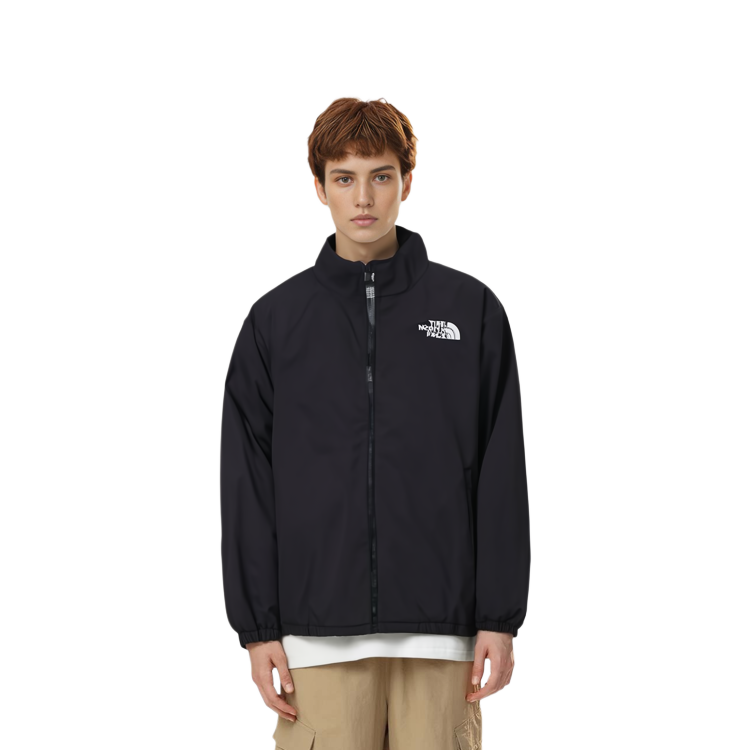 THE NORTH FACE Unisex Loose Fit Logo Embroidered Zip-Up Jacket Light Black NI3BP71Q 圖 4