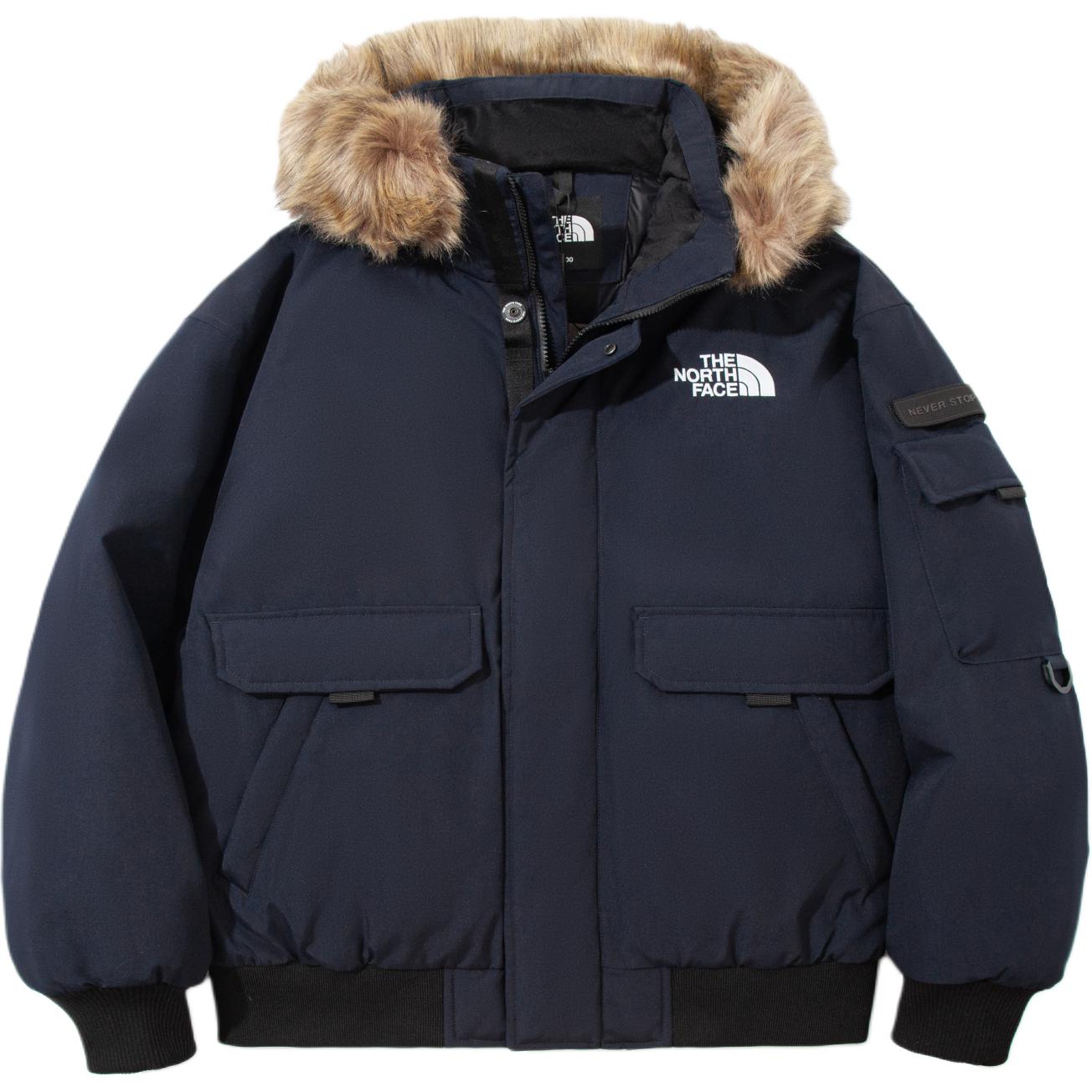 TNF Unisex Midnight Navy Down Hoodie Jacket NI1DP59B
