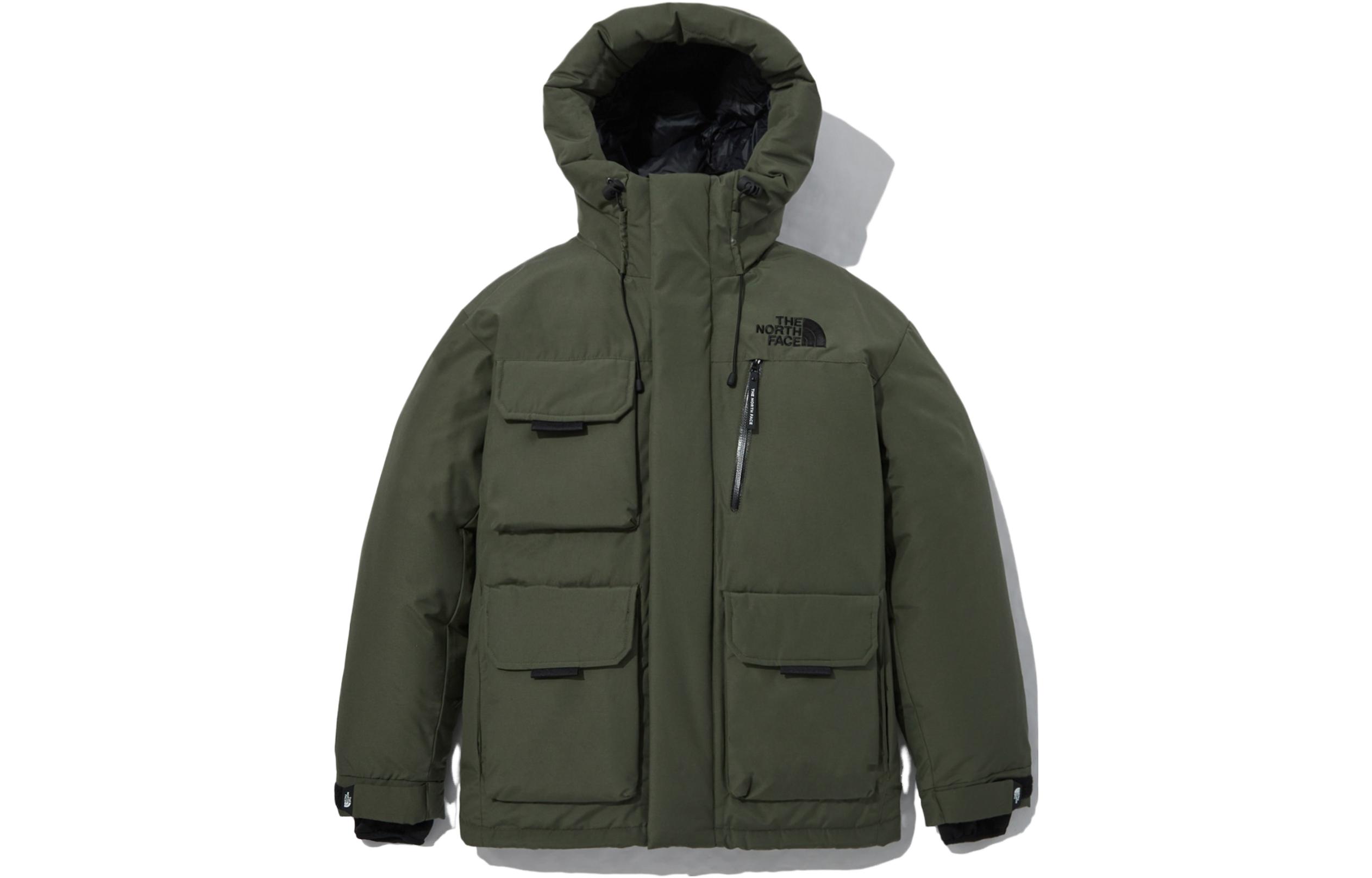 The North Face Unisex Military Green Waterproof Down Parka Jacket NJ1DP66C