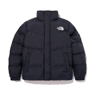 TNF Unisex Puffer Jacket Navy Blue Long Sleeve Logo Winter Wear NJ3NN71B