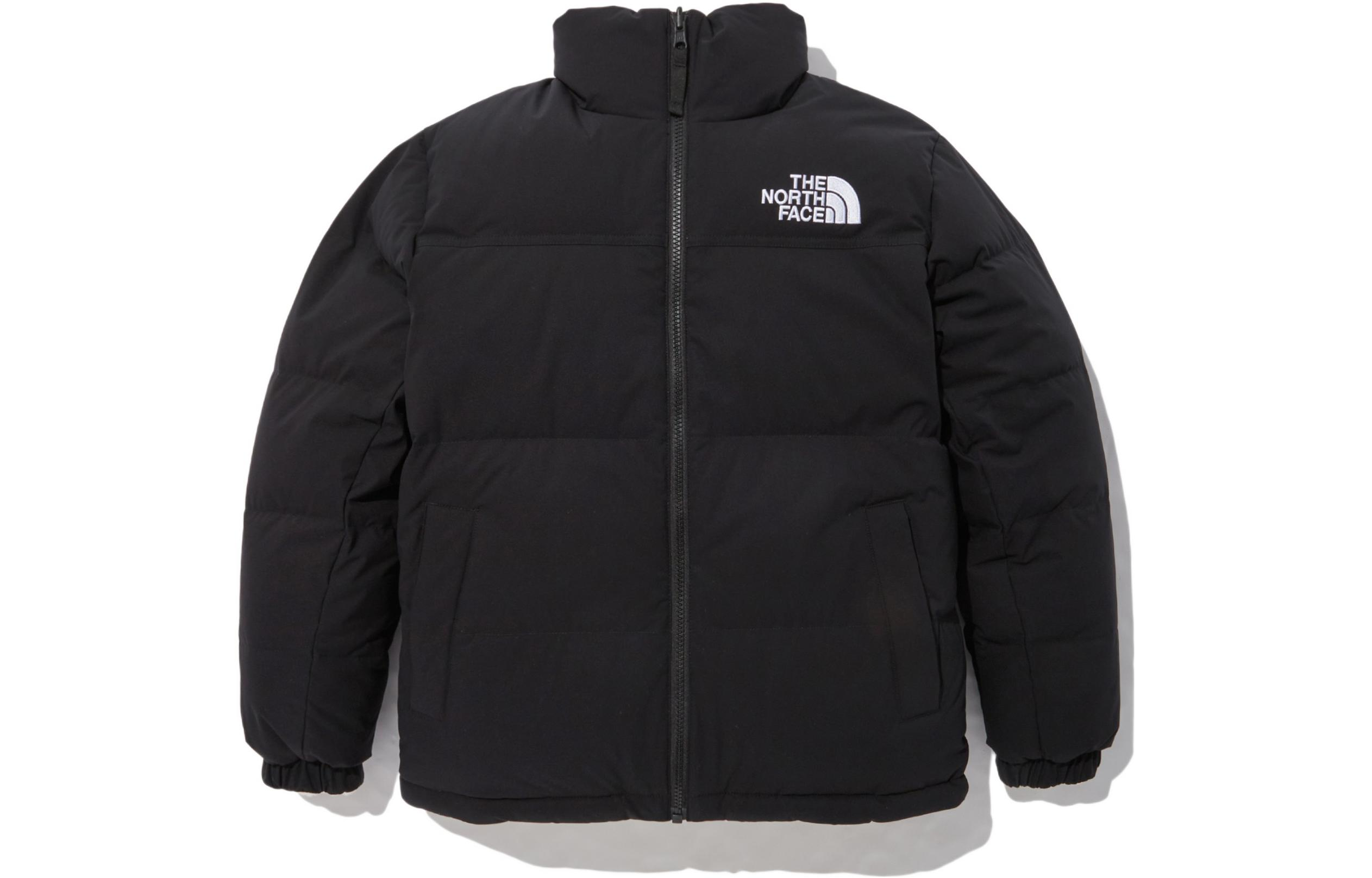 TNF Unisex Reversible Down Jacket Embroidered Logo Black Winter NJ1DN77A