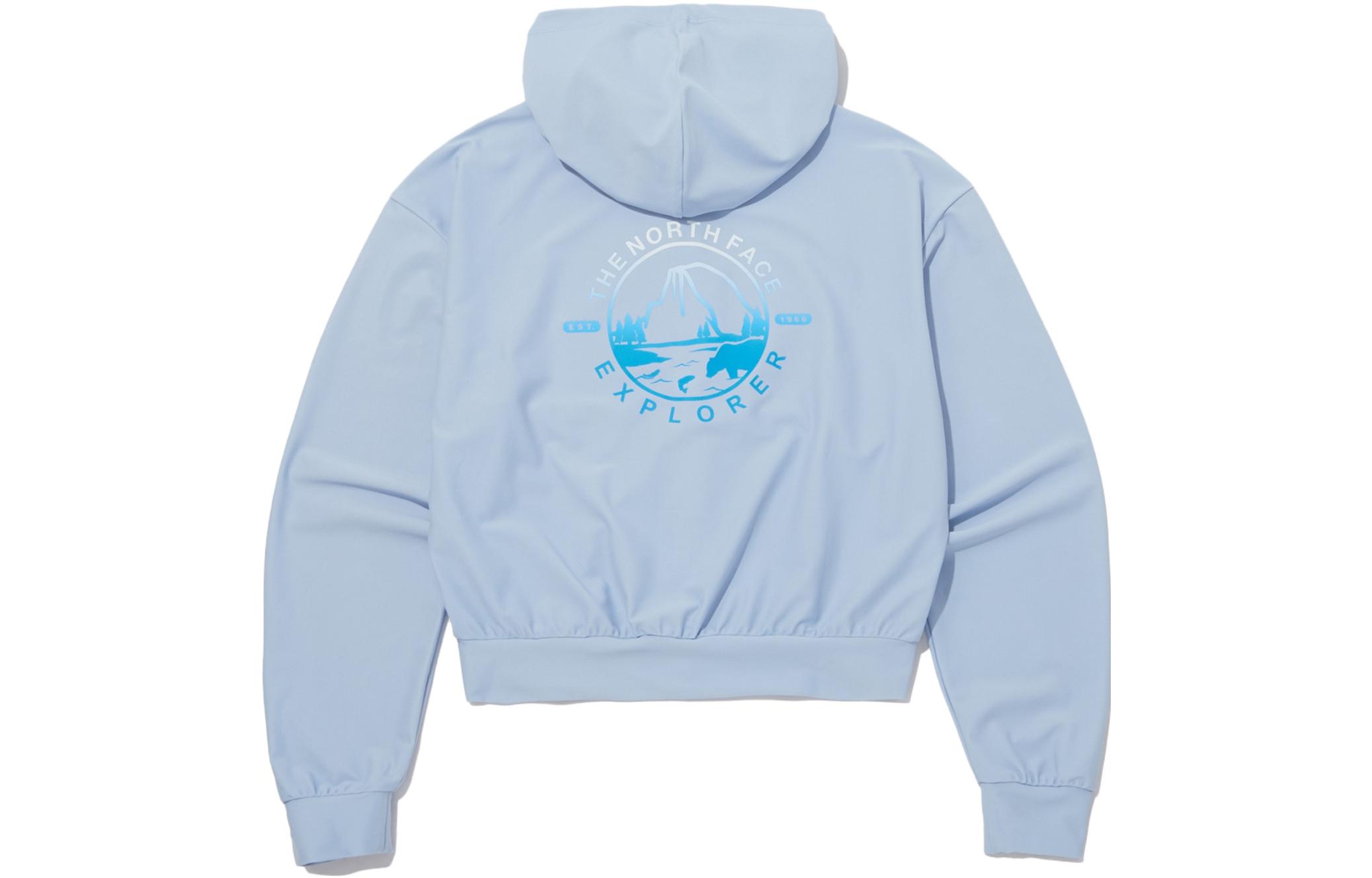 TNF Unisex Solid Color Full-Zip Hoodie Long Sleeve Sweatshirt NJ5JP07K 圖 3