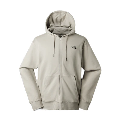 TNF Unisex Solid Color Logo Hooded Knit Jacket Hoodie Light Gray NF0A83OR-7K7