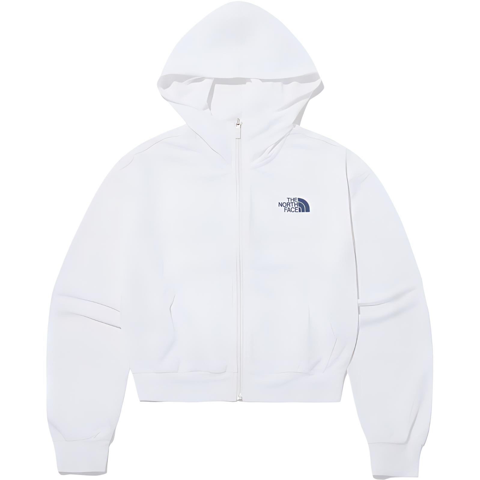 TNF Unisex Solid Color Zip Hoodie White NJ5JP07L
