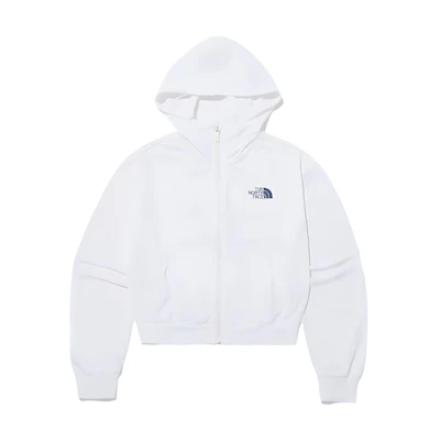 TNF Unisex Solid Color Zip Hoodie White NJ5JP07L