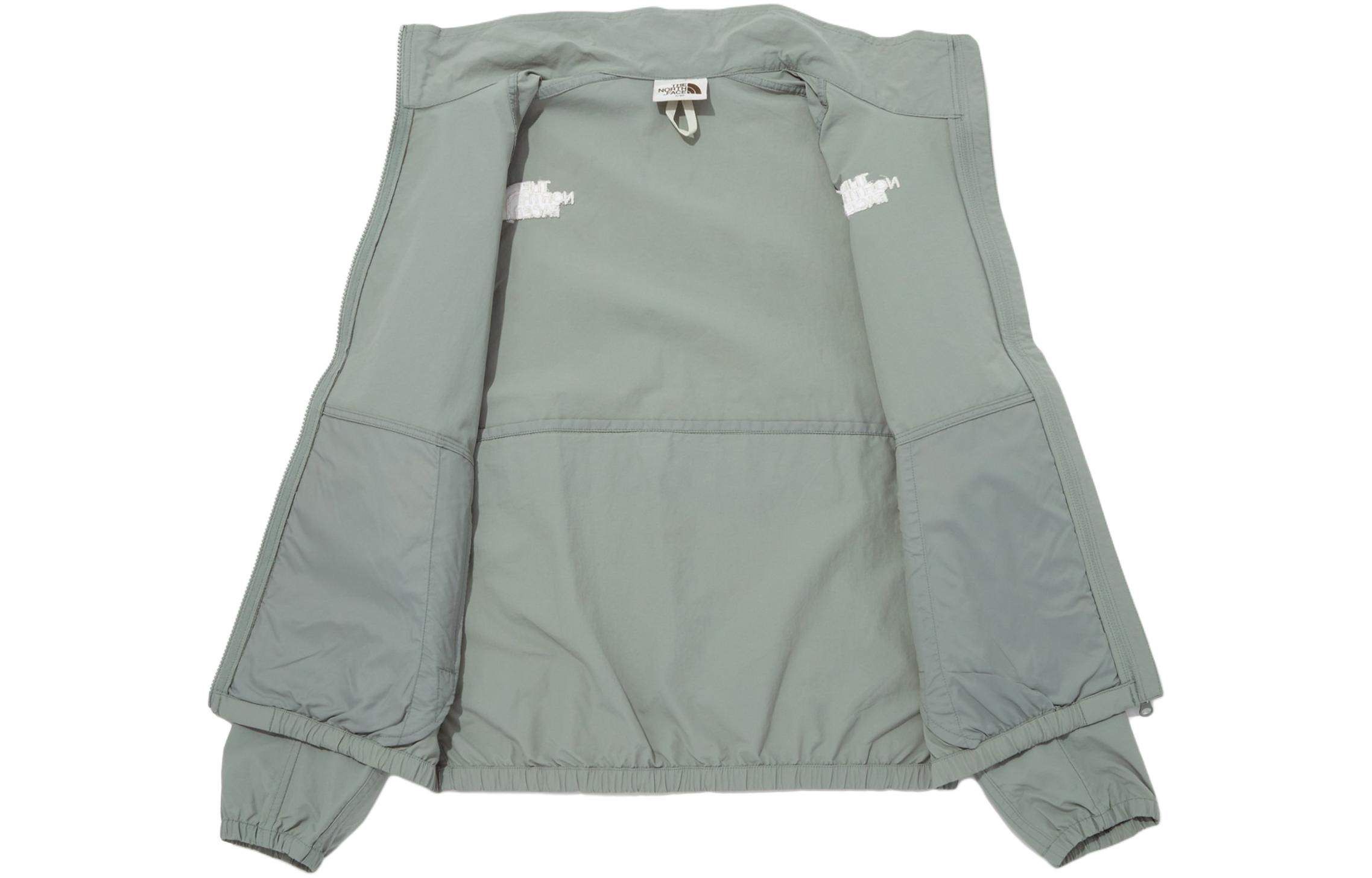 TNF Unisex Solid Logo Light Green High Neck Jacket Long Sleeve NJ3BQ07L 圖 4