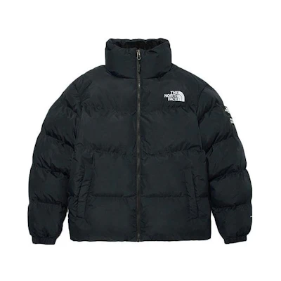TNF Unisex Solid Logo Print Puffer Jacket, Graphite Gray NJ3NM70B