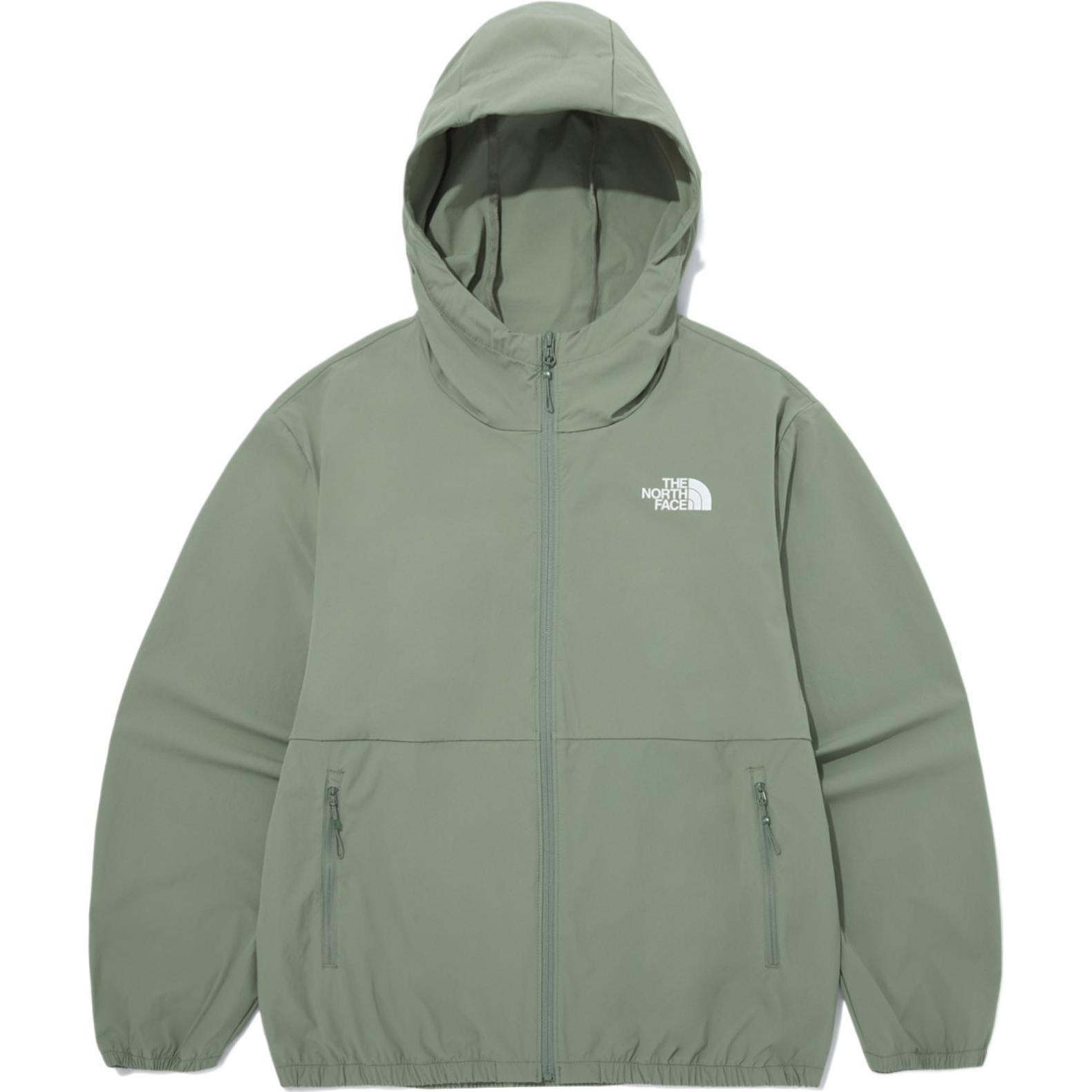 TNF Unisex Solid Logo Zip-Up Hoodie Jacket Light Khaki NJ3BQ11K