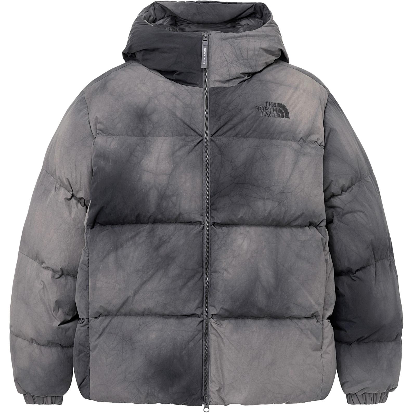 TNF Unisex Tie-Dye Quilted Down Jacket with Hood Gray NJ1DQ53J