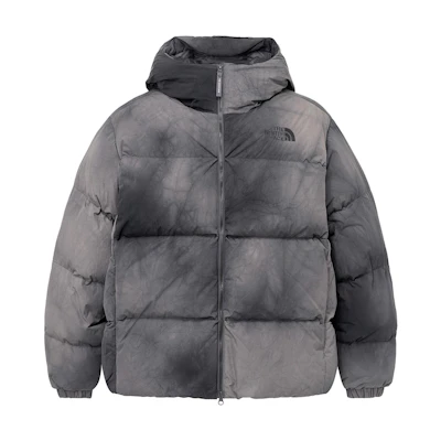 TNF Unisex Tie-Dye Quilted Down Jacket with Hood Gray NJ1DQ53J