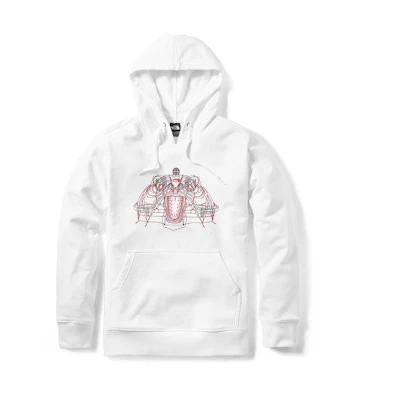 TNF Unisex White Hoodie - Outdoor Casual Long Sleeve Pullover NF0A4UC6-FN4