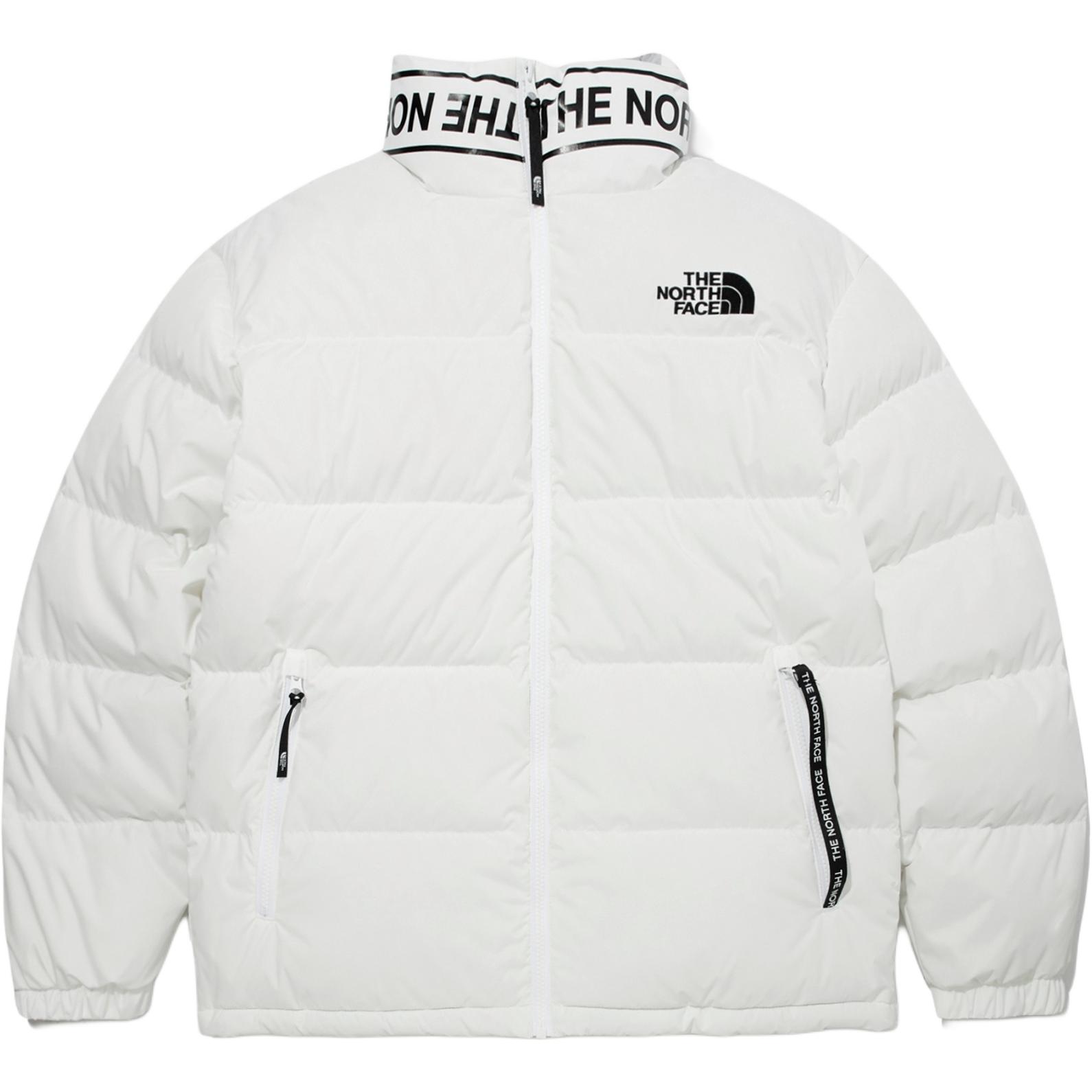 The North Face Unisex White Logo Print Zip Jacket NJ1DM57L