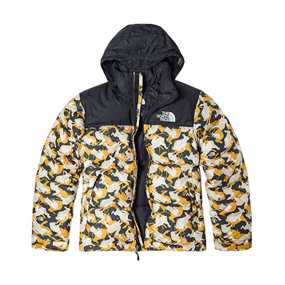 TNF Urban Exploration 1996 Nuptse Camo Logo Down Jacket Unisex Yellow NF0A3C8D-II8