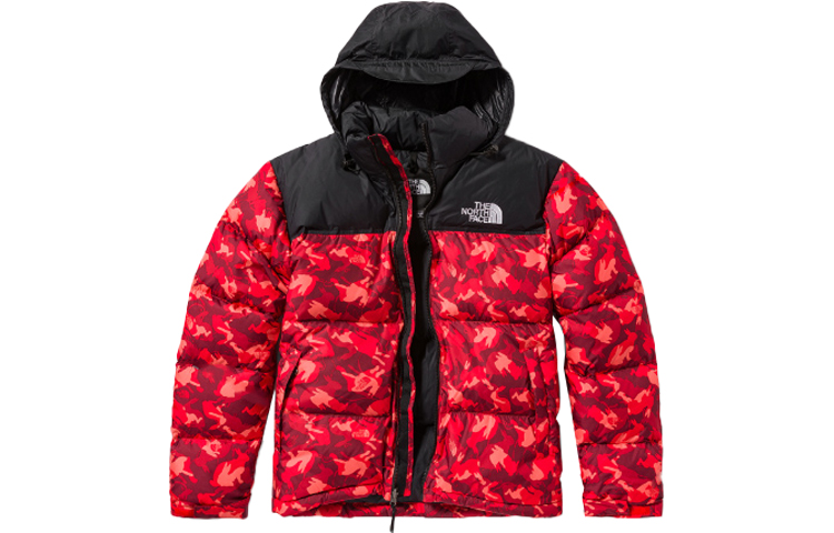 The North Face Urban Exploration 1996 Nuptse Camo Puffer Jacket Red Unisex NF0A3C8D-II5