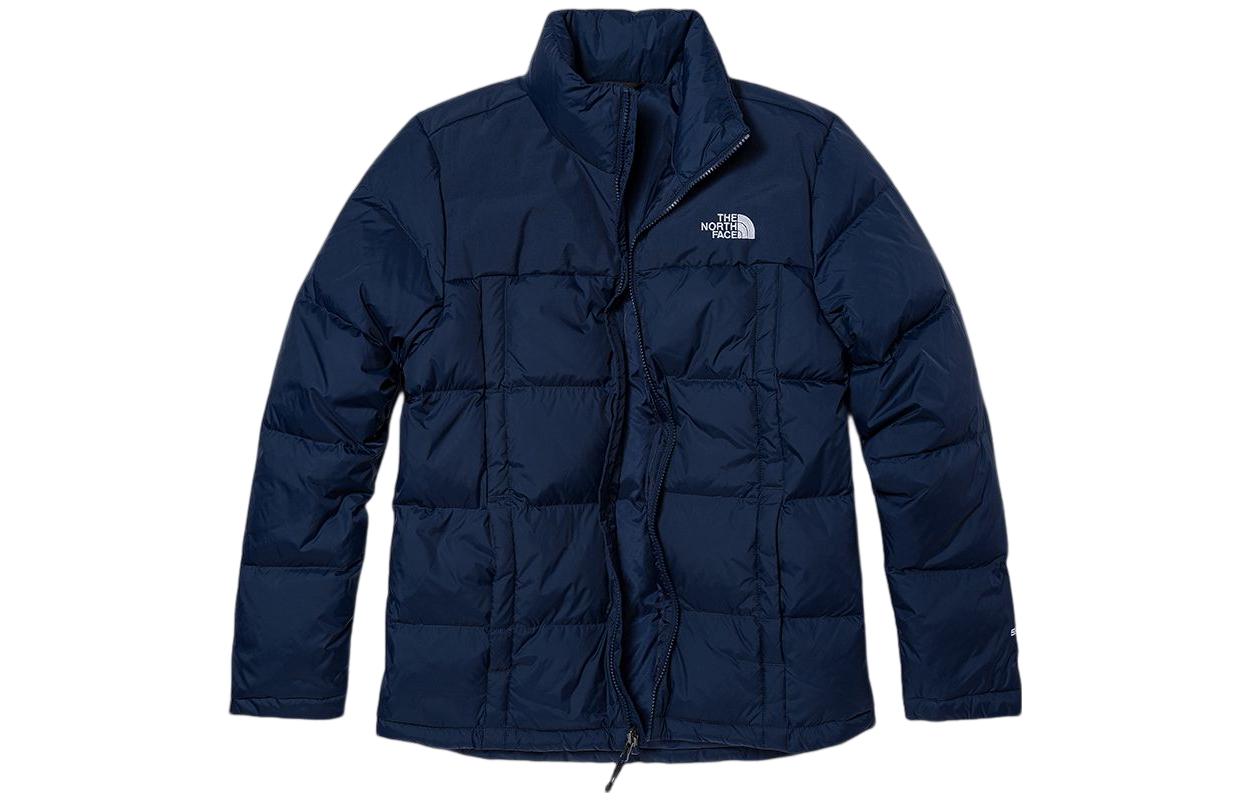 TNF Urban Exploration Blue Down Jacket with Logo Zip-Off Collar Men’s NF0A81QN-8K2