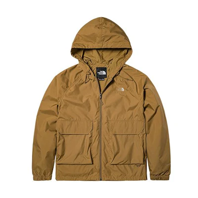 TNF Urban Exploration Brown Logo Print Hooded Multi-Pocket Jacket NF0A7WDO-173