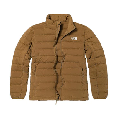 TNF Urban Exploration Brown Logo Zip-Up Puffer Jacket for Men NF0A7W7Q-173