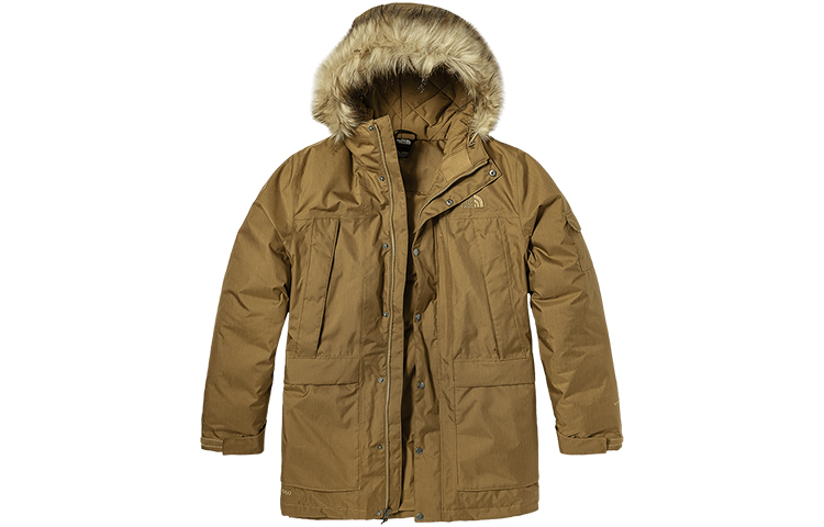 TNF Urban Exploration Brown Waterproof Down Jacket NF0A4NBG-173