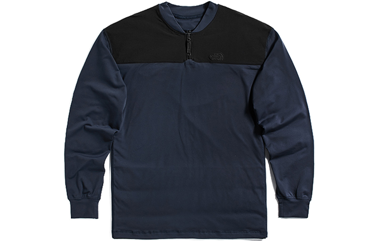 TNF Urban Exploration City 3/4 Zip Crew Pullover Sweatshirt Blue 46DI-H2G