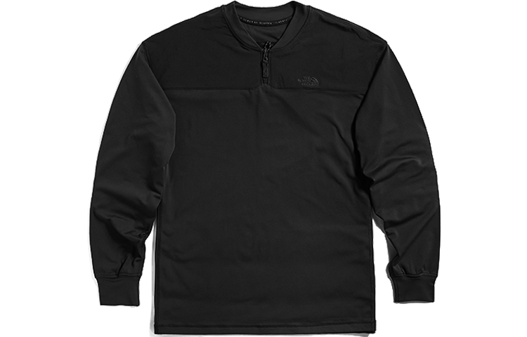 TNF Urban Exploration City 3/4 Zip Crew Pullover Sweatshirt Black 46DI-JK3