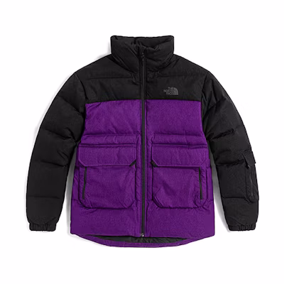 TNF Urban Exploration Colorblock Down Jacket Unisex Purple. NF0A5JU9-JC0