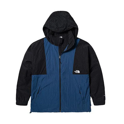 TNF Urban Exploration Colorblock Hooded Jacket Blue Mens NF0A7WDM-MPF