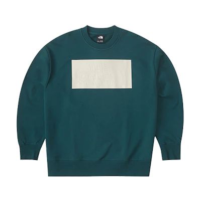TNF Urban Exploration Colorblock Logo Crewneck Sweatshirt Blue Men NF0A7W8E-D7V