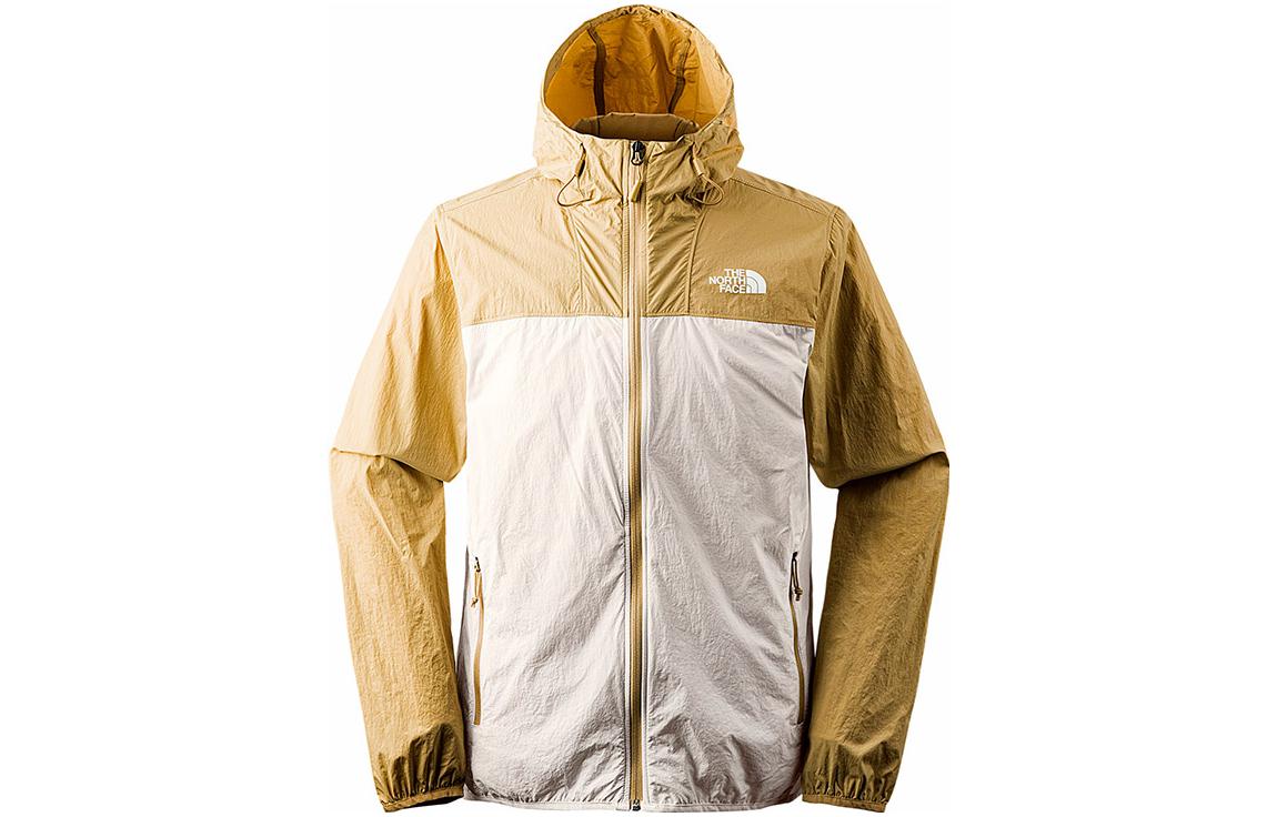 TNF Urban Exploration Colorblock Logo Hoodie Jacket Ice Apricot NF0A4U8X-QK4