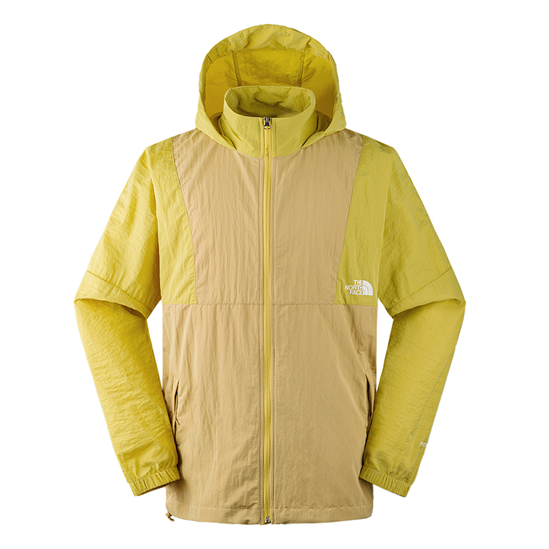 TNF Urban Exploration Colorblock Waterproof Jacket Yellow - Men NF0A7WDMUWO