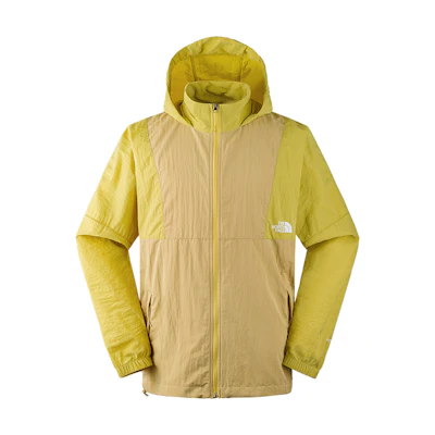 TNF Urban Exploration Colorblock Waterproof Jacket Yellow - Men NF0A7WDMUWO