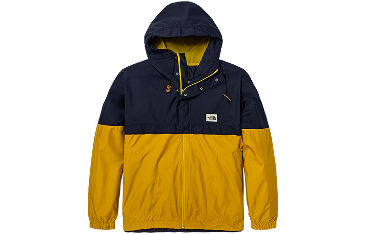 TNF Urban Exploration Colorblock Windbreaker Jacket Yellow Mens NF0A5AZM-OZE